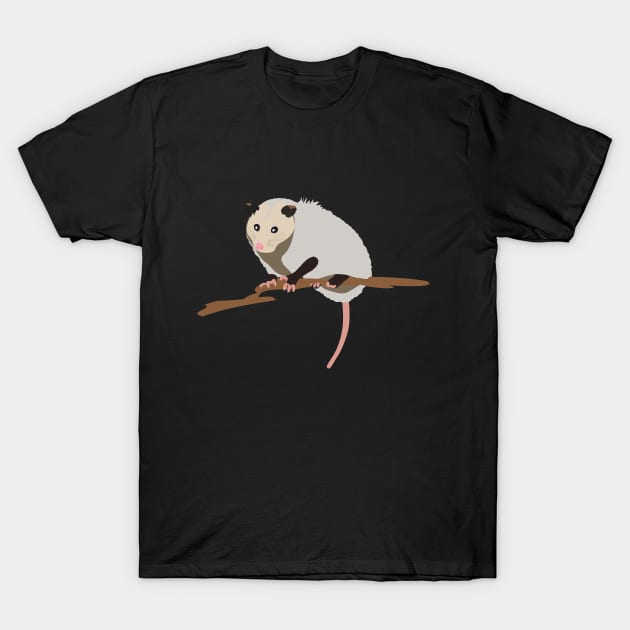 Adorable Opossum Art T-Shirt by Design Garden